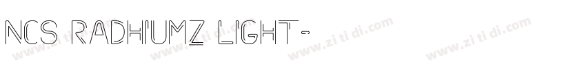 NCS Radhiumz Light字体转换